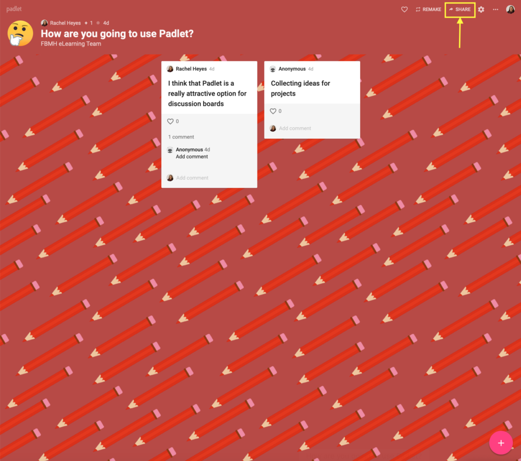 Padlet Board Share