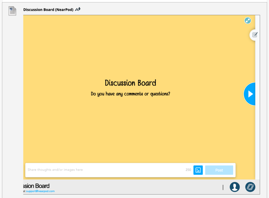 Using Nearpod as a Discussion Board Technology Enhanced Learning and