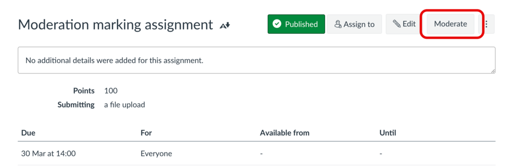 Screenshot of how to access the moderation panel